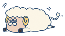 Warm fuzzy sheep. sticker #4002307