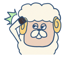 Warm fuzzy sheep. sticker #4002308