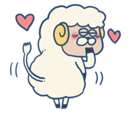 Warm fuzzy sheep. sticker #4002309