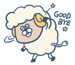 Warm fuzzy sheep. sticker #4002310