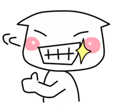 Funny White Bobbed Hair sticker #4004080