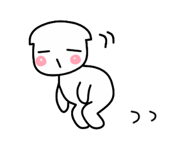 Funny White Bobbed Hair sticker #4004097