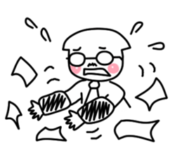 Funny White Bobbed Hair sticker #4004100