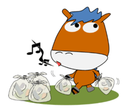 a daily life of walking horse  3rd sticker #4004417