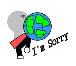 Globe-man sticker #4008033