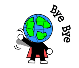 Globe-man sticker #4008034