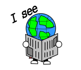 Globe-man sticker #4008036