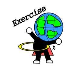 Globe-man sticker #4008037