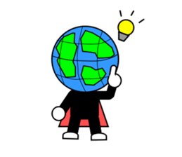 Globe-man sticker #4008040