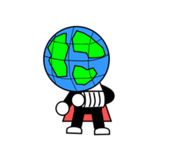 Globe-man sticker #4008041