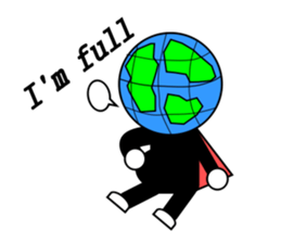 Globe-man sticker #4008042