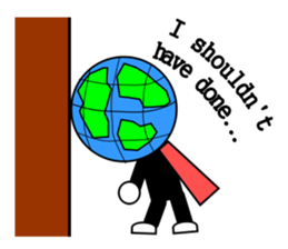 Globe-man sticker #4008045