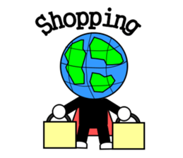 Globe-man sticker #4008046