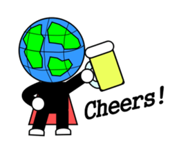 Globe-man sticker #4008049