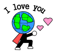 Globe-man sticker #4008051