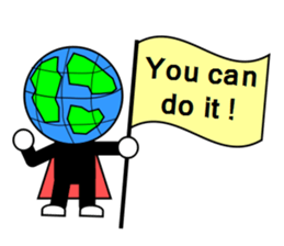 Globe-man sticker #4008053