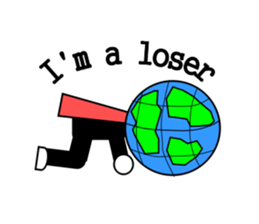 Globe-man sticker #4008057