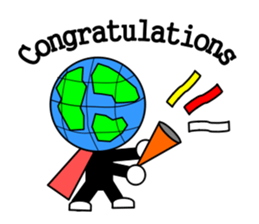 Globe-man sticker #4008066