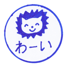 Handmade animal Hanko sticker #4008243