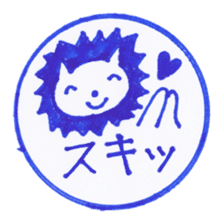 Handmade animal Hanko sticker #4008246