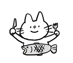 White cat Shiroko sticker #4008276