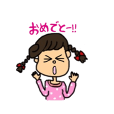 Girl braids sticker sticker #4008797