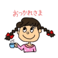 Girl braids sticker sticker #4008799