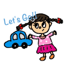 Girl braids sticker sticker #4008808