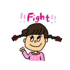 Girl braids sticker sticker #4008810