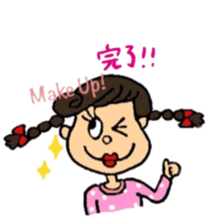 Girl braids sticker sticker #4008819