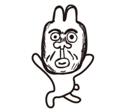 Heart of the friendly rabbit sticker #4011072