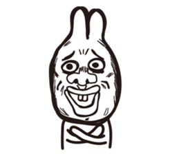 Heart of the friendly rabbit sticker #4011074