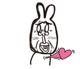 Heart of the friendly rabbit sticker #4011079