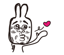 Heart of the friendly rabbit sticker #4011080
