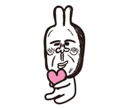 Heart of the friendly rabbit sticker #4011081