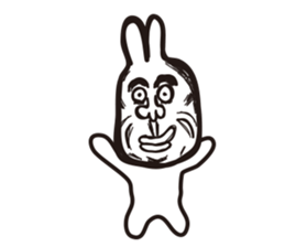 Heart of the friendly rabbit sticker #4011095