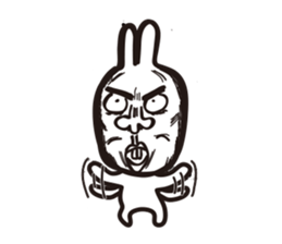 Heart of the friendly rabbit sticker #4011099