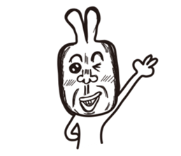 Heart of the friendly rabbit sticker #4011110