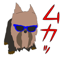 a cheerful Yorkshire terrier 2nd jp sticker #4012674