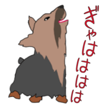 a cheerful Yorkshire terrier 2nd jp sticker #4012676