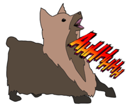 a cheerful Yorkshire terrier 2nd jp sticker #4012680