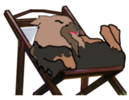 a cheerful Yorkshire terrier 2nd jp sticker #4012706