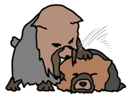 a cheerful Yorkshire terrier 2nd jp sticker #4012707