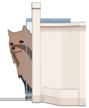 a cheerful Yorkshire terrier 2nd jp sticker #4012708