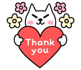 TOFU -White Cat - 3 sticker #4014192