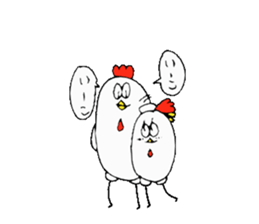 Chicken Brother and sister. sticker #4014358