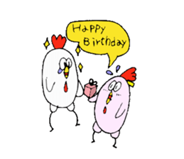 Chicken Brother and sister. sticker #4014374