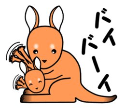 wallaby in Parutom-town sticker #4014850