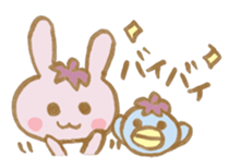 rabbit and eggplant sticker #4015438