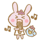 rabbit and eggplant sticker #4015446